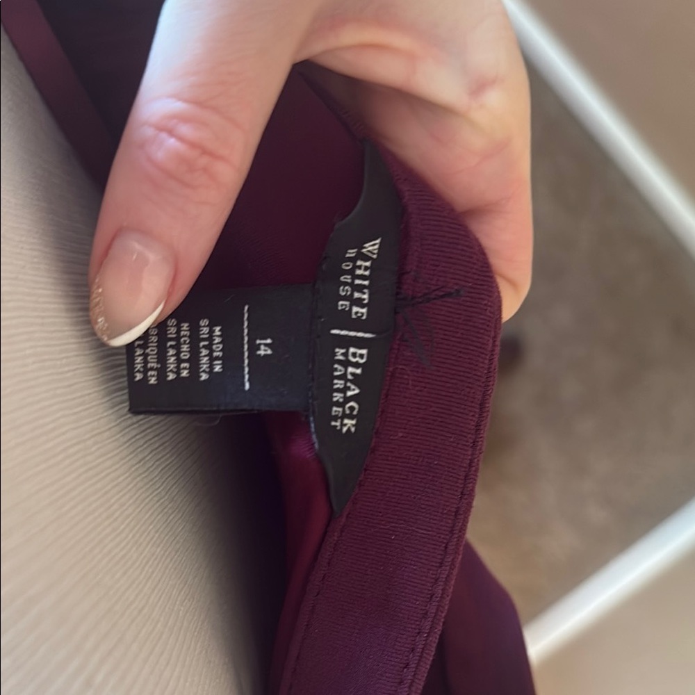 White House Black Market Deep Purple Midi Dress - Picture 2 of 6